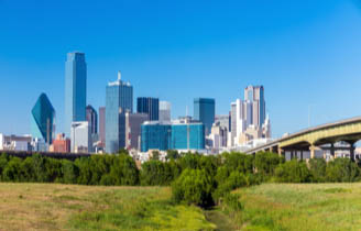 View of the Skyline of Dallas, Texas