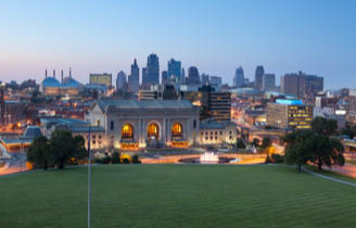 Kansas City skyline at twilight